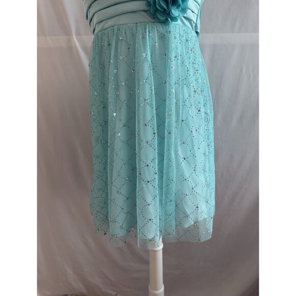 By & By Women's Jr 1 Fairy Formal Sparkle Mesh Mini Dress Prom Party Occasion - Picture 4 of 9